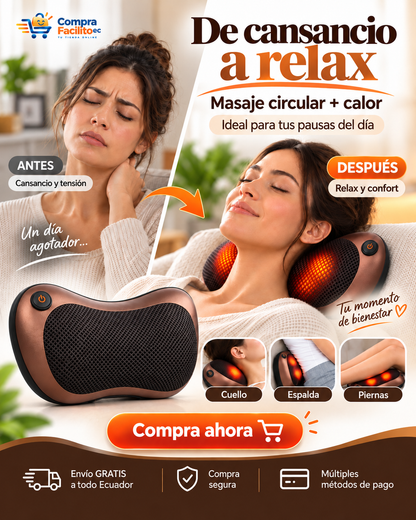 Almohada Masajeadora RelaxPro con Calor