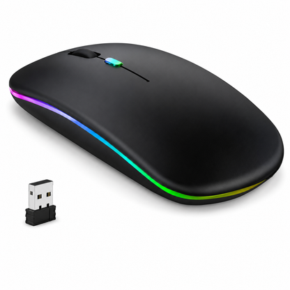MOUSE INALAMBRICO RECARGABLE LED 8